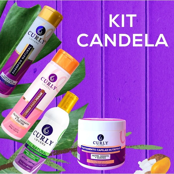 Kit candela para cabello delgado Curly lovers - Dulce afro