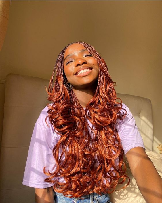 Cabello para trenzar rizo francés cobrizo #350 - 8 paquetes 22 pulgadas ...