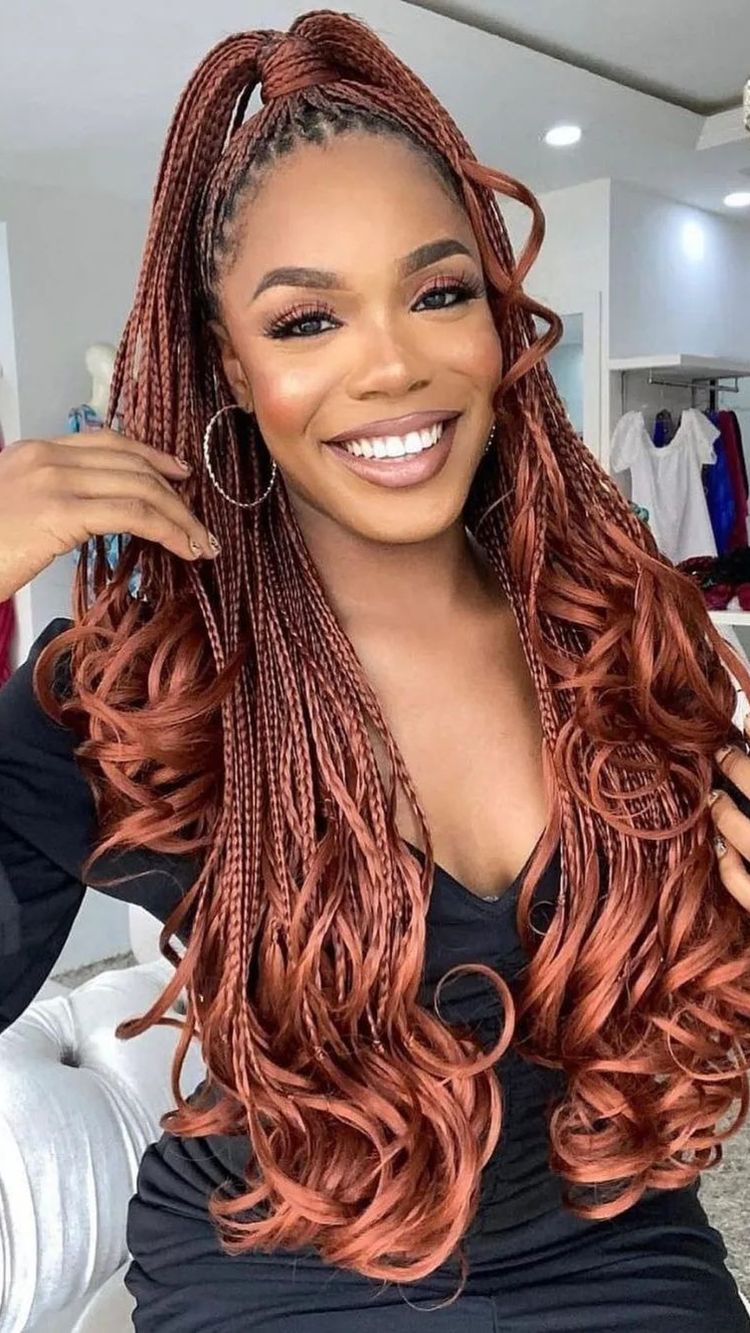 Cabello para trenzar rizo francés cobrizo #350 - 8 paquetes 22 pulgadas ...